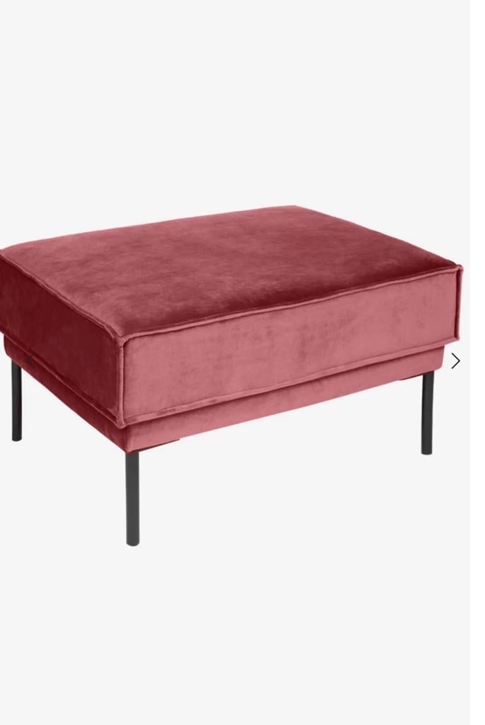 The Duchess velvet hocker Juke pink, Ophalen of Verzenden, Zo goed als nieuw, Rechthoekig, 75 tot 100 cm
