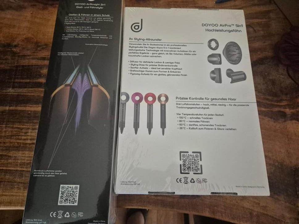 Nieuw DOYOO AirPro 5-in-1 Multistyler & AirStraight 2-in-1, Witgoed en Apparatuur, Persoonlijke-verzorgingsapparatuur, Nieuw, Haarverzorging