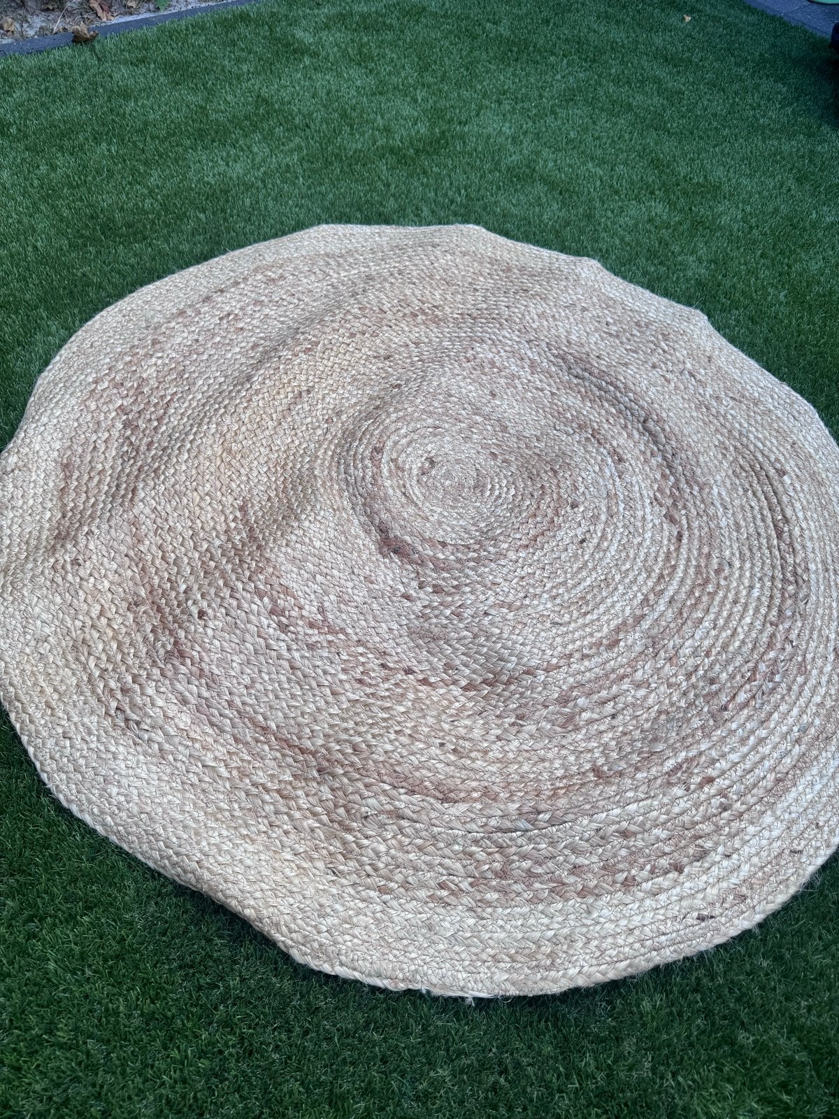 Jute kleed H&M Home - 110cm rond, Huis en Inrichting, Ophalen, Gebruikt, 100 tot 150 cm, Beige