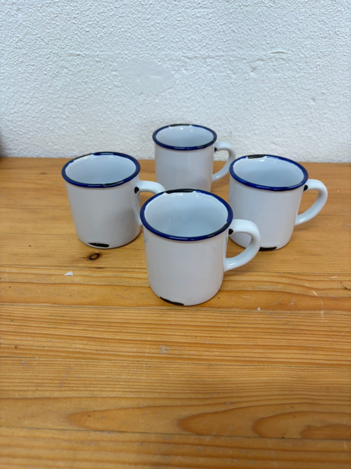 Set 4 Rob brandt espresso kopjes jailhouse koffie emaille, Keramiek, Nieuw, Ophalen of Verzenden, Overige stijlen