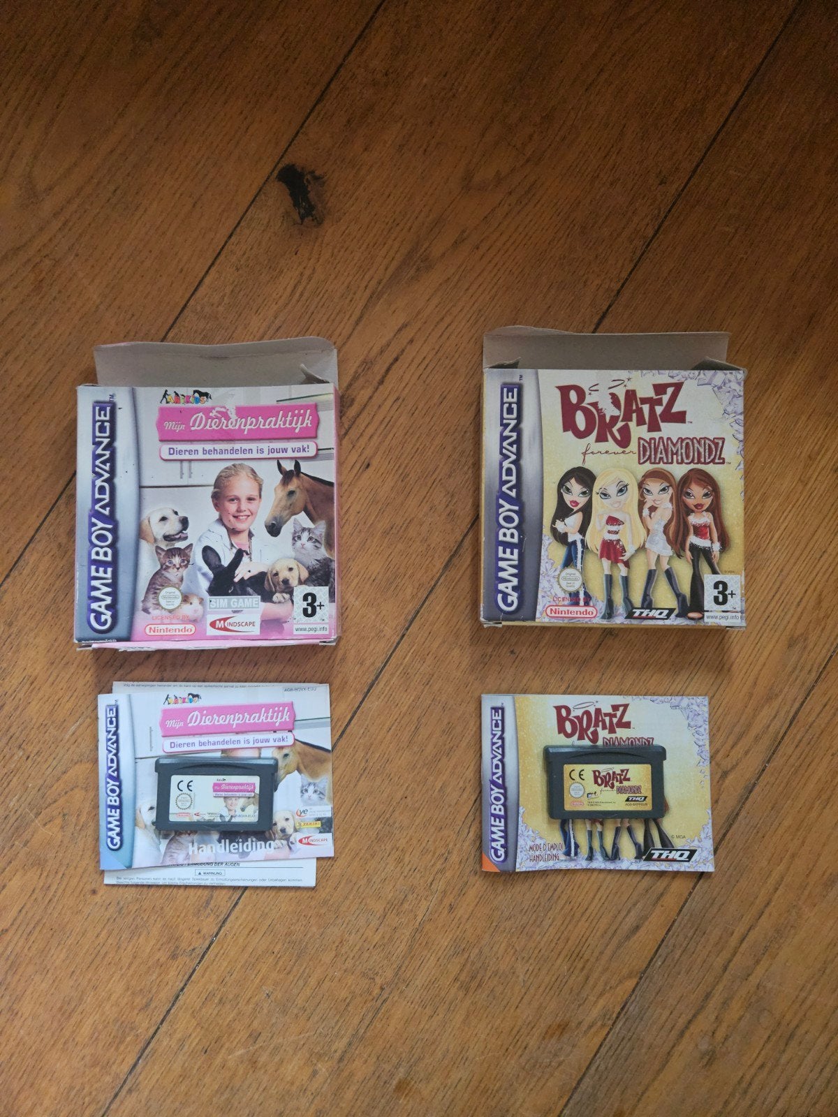 Game Boy Advance: Mijn Dierenpraktijk & Bratz Diamondz, Spelcomputers en Games, Games | Nintendo Game Boy, Gebruikt, 1 speler