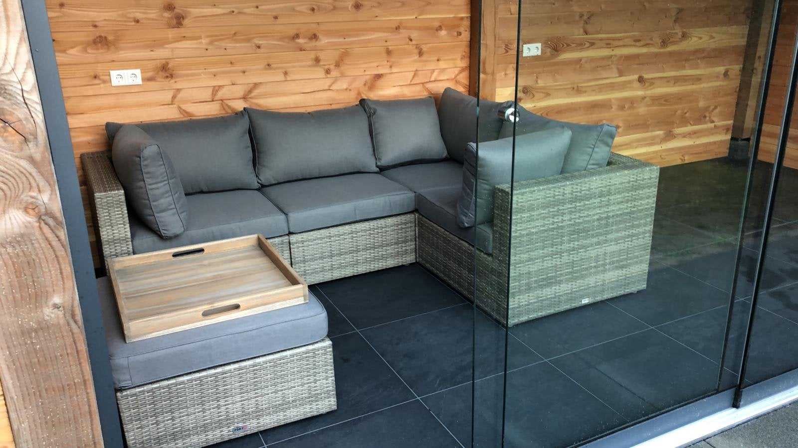 Forza barolo Kees Smit Loungeset + bijzettafel, Tuin en Terras, Tuinsets en Loungesets, Ophalen, 4 zitplaatsen, Kunststof, Bank