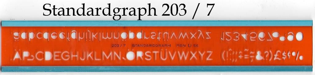 Standardgraph 203 / 7 -- teken sjabloon ( 3 ), Ophalen of Verzenden, Zo goed als nieuw, Overige typen
