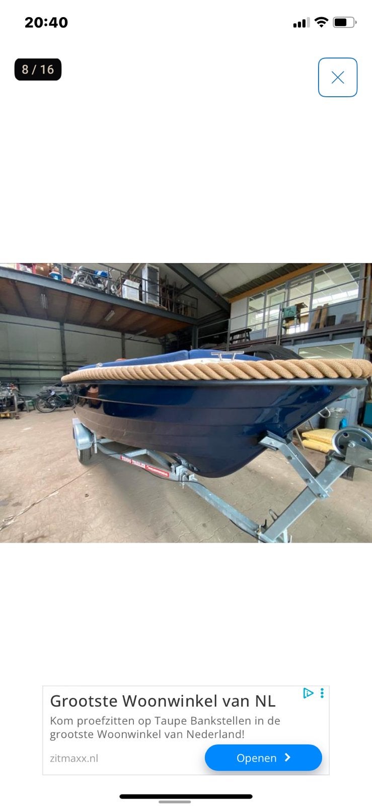 Boot trailer kantebaar zogoed als nieuw, Ophalen, Zo goed als nieuw, Trailer