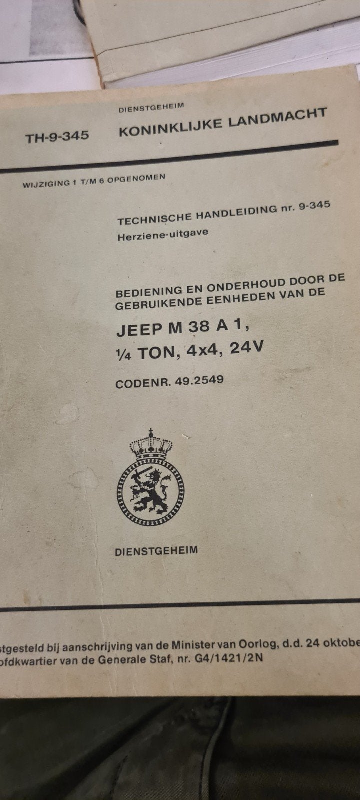 nekaf TH 9 345, Ophalen, Landmacht, Nederland, Boek of Tijdschrift