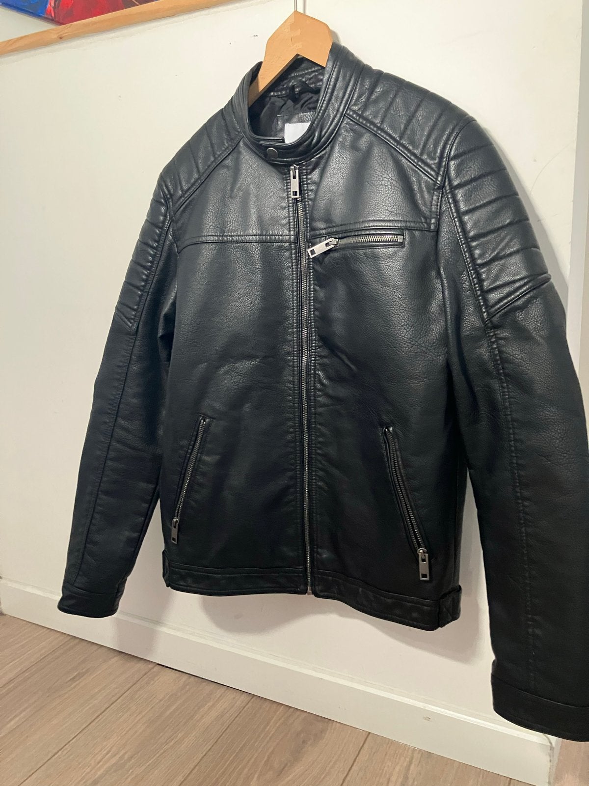 Jack & Jones Zwart Leren Jas - Maat S, Ophalen of Verzenden, Zo goed als nieuw, Maat 46 (S) of kleiner, Zwart