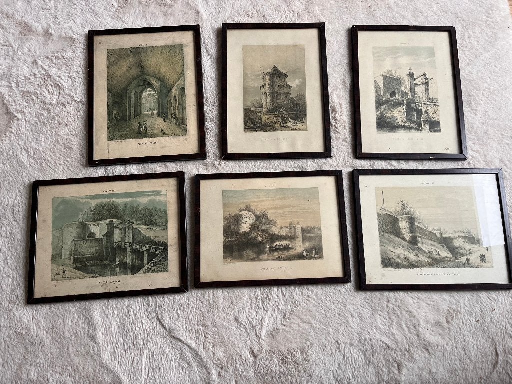 mooie /aparte oude schilderijtjes van Maastricht, Ophalen of Verzenden, Zo goed als nieuw, Minder dan 50 cm, Schilderij