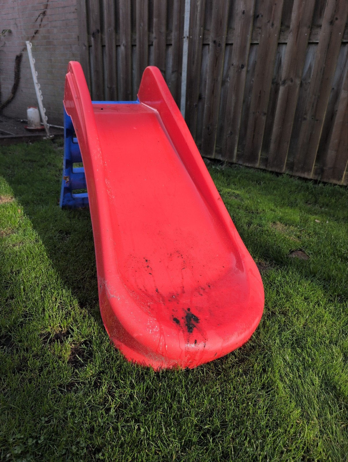 Kinderglijbaan rood/blauw - Gebruikt, Ophalen, Gebruikt, Glijbaan