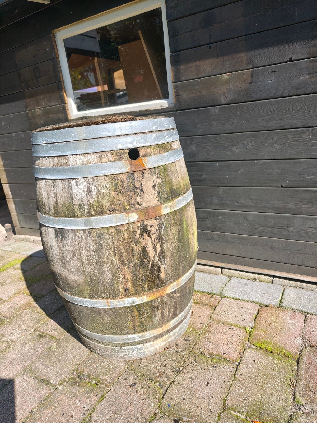 houten regenton, 150 liter of meer, Ophalen, Gebruikt, Hout