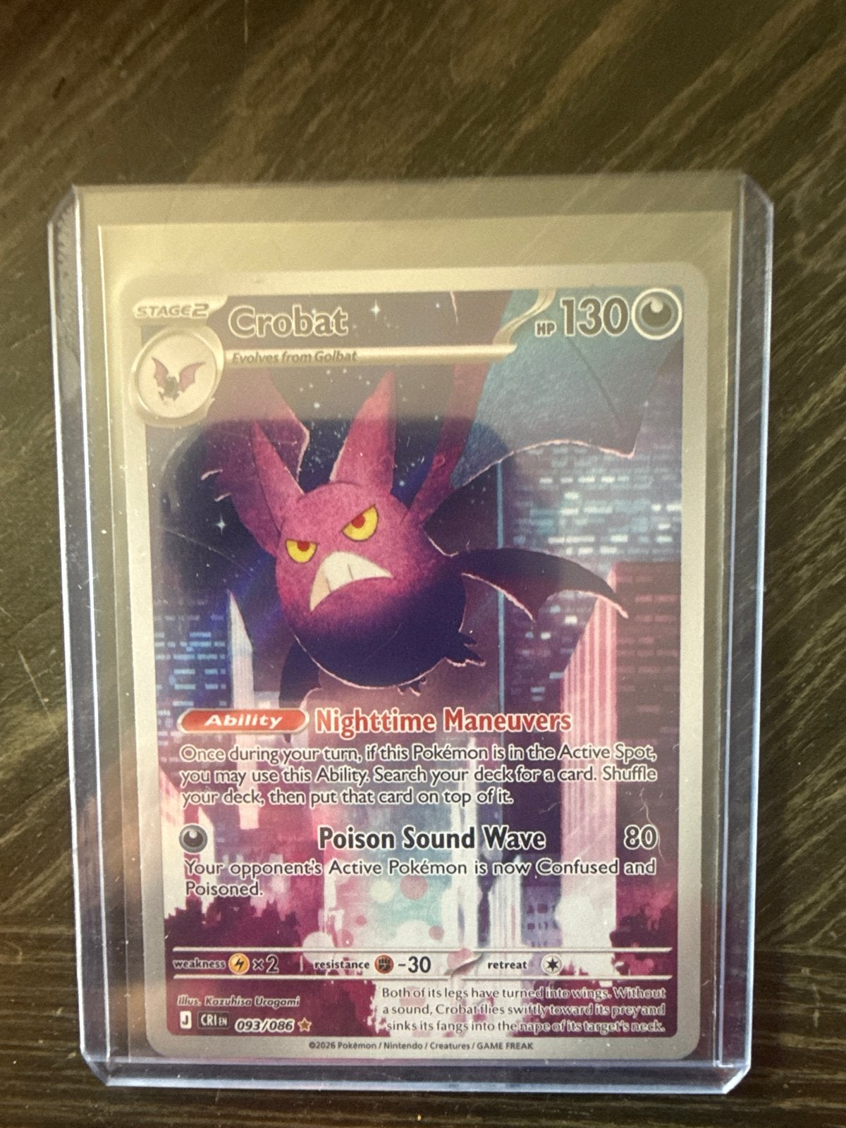 Crobat 093/086, Ophalen, Zo goed als nieuw, Losse kaart, Foil