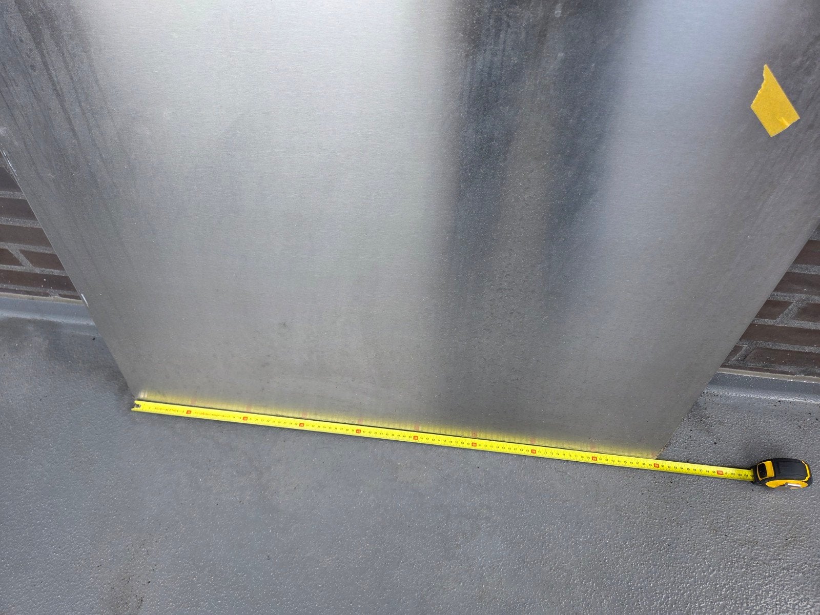 Gebruikte RVS achterwand keuken 90x75cm, Ophalen, Gebruikt, Metaal, Zilver