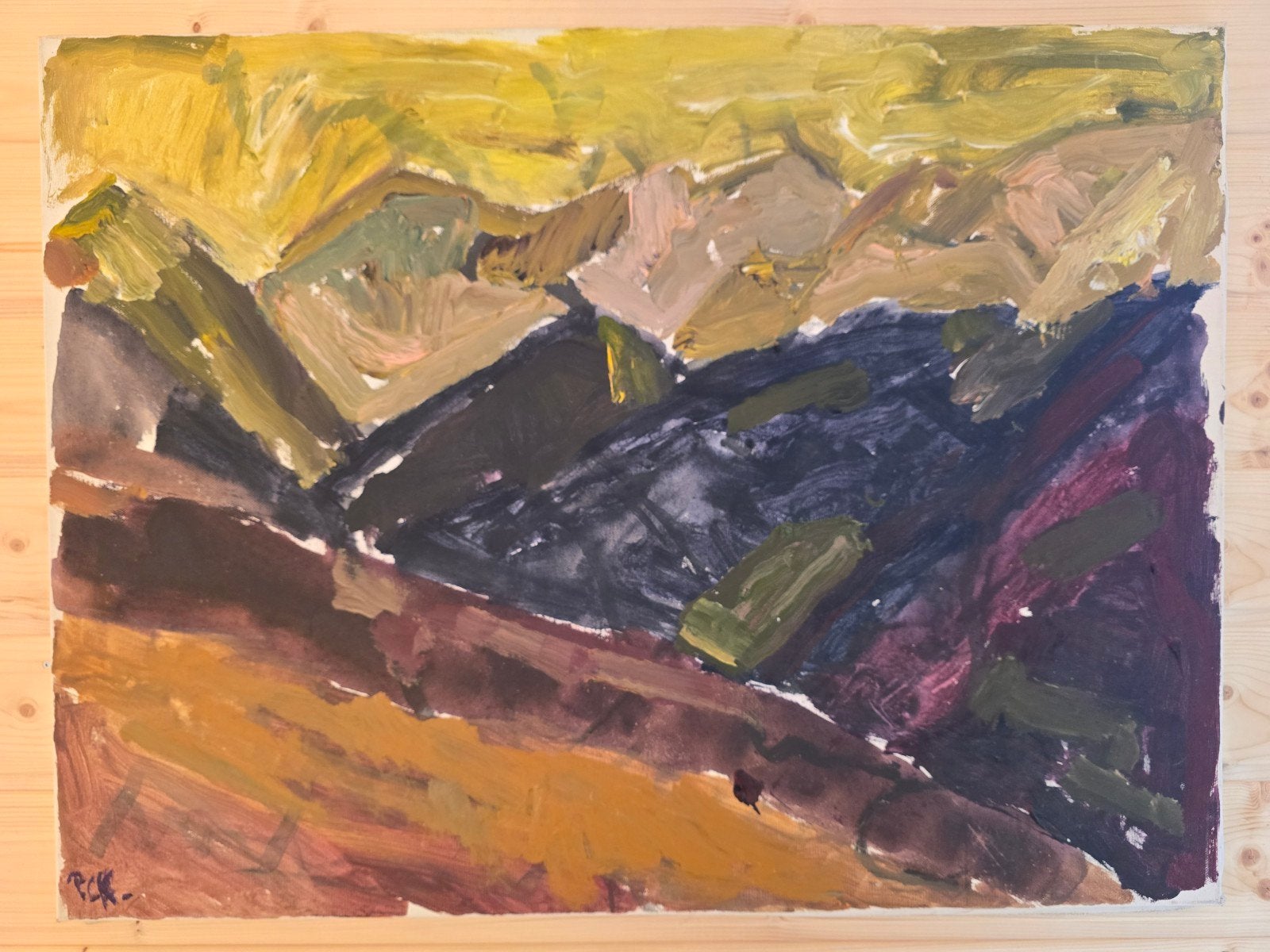 P.C. Kuiper Gesigneerd Schilderij 60 x

80 cm, Ophalen of Verzenden