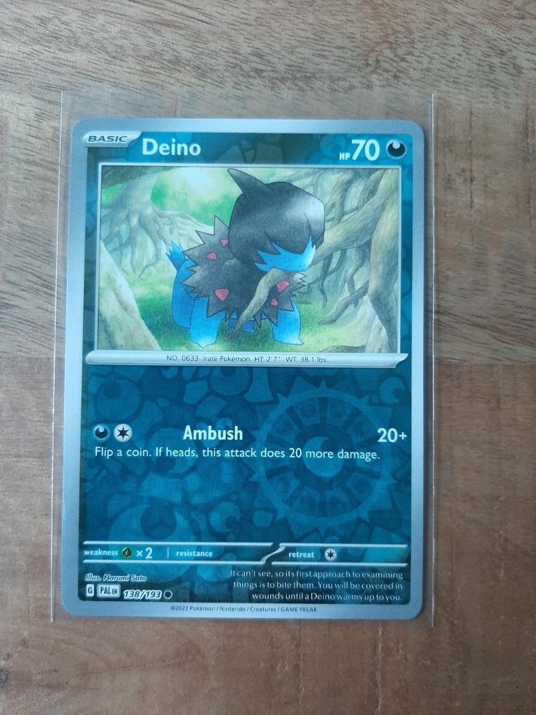 Deino #138, Reverse Holo, Pokemon Paldea Evolved, Ophalen of Verzenden, Nieuw, Losse kaart