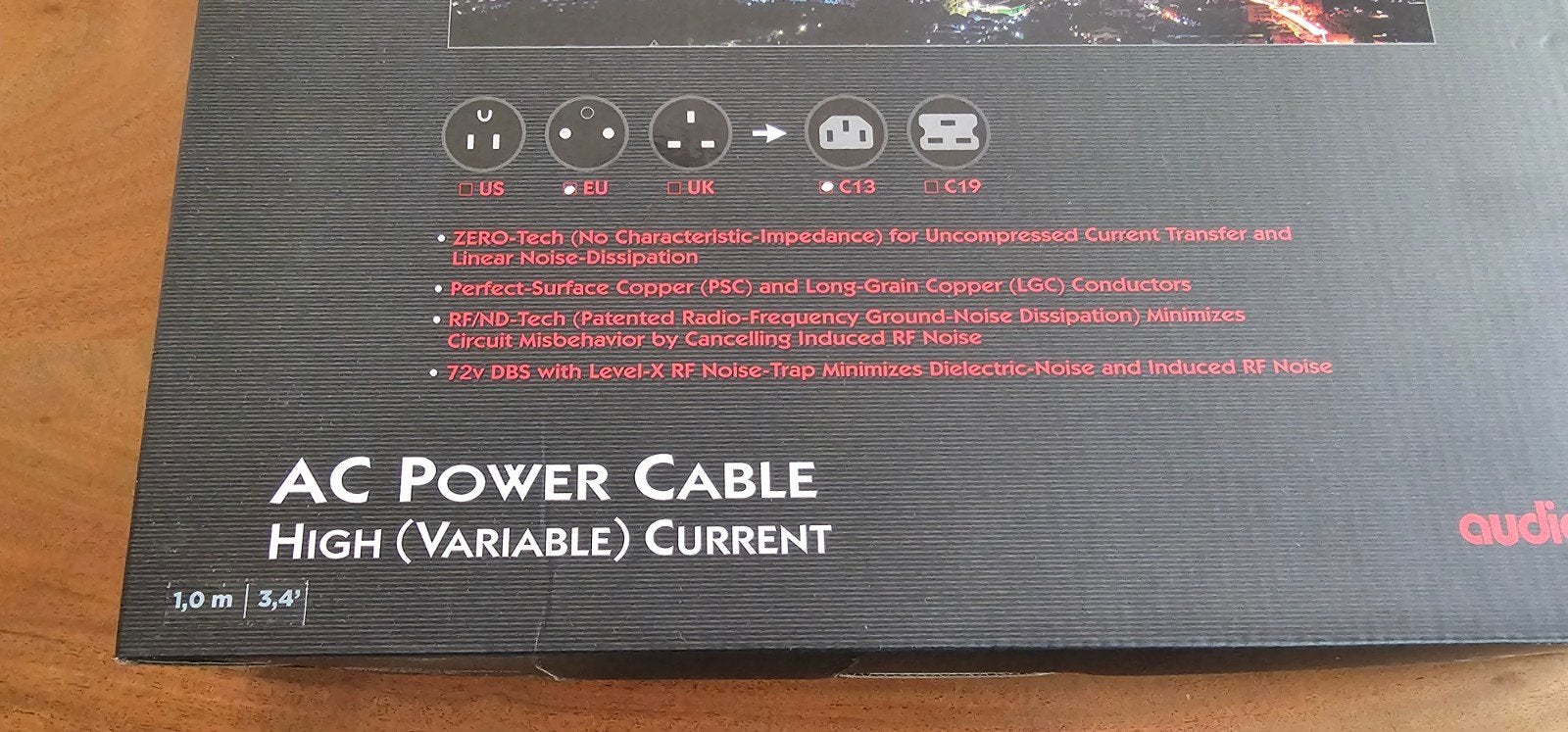 AudioQuest Thunder AC Power Kabel 1.0m - Nieuwstaat
