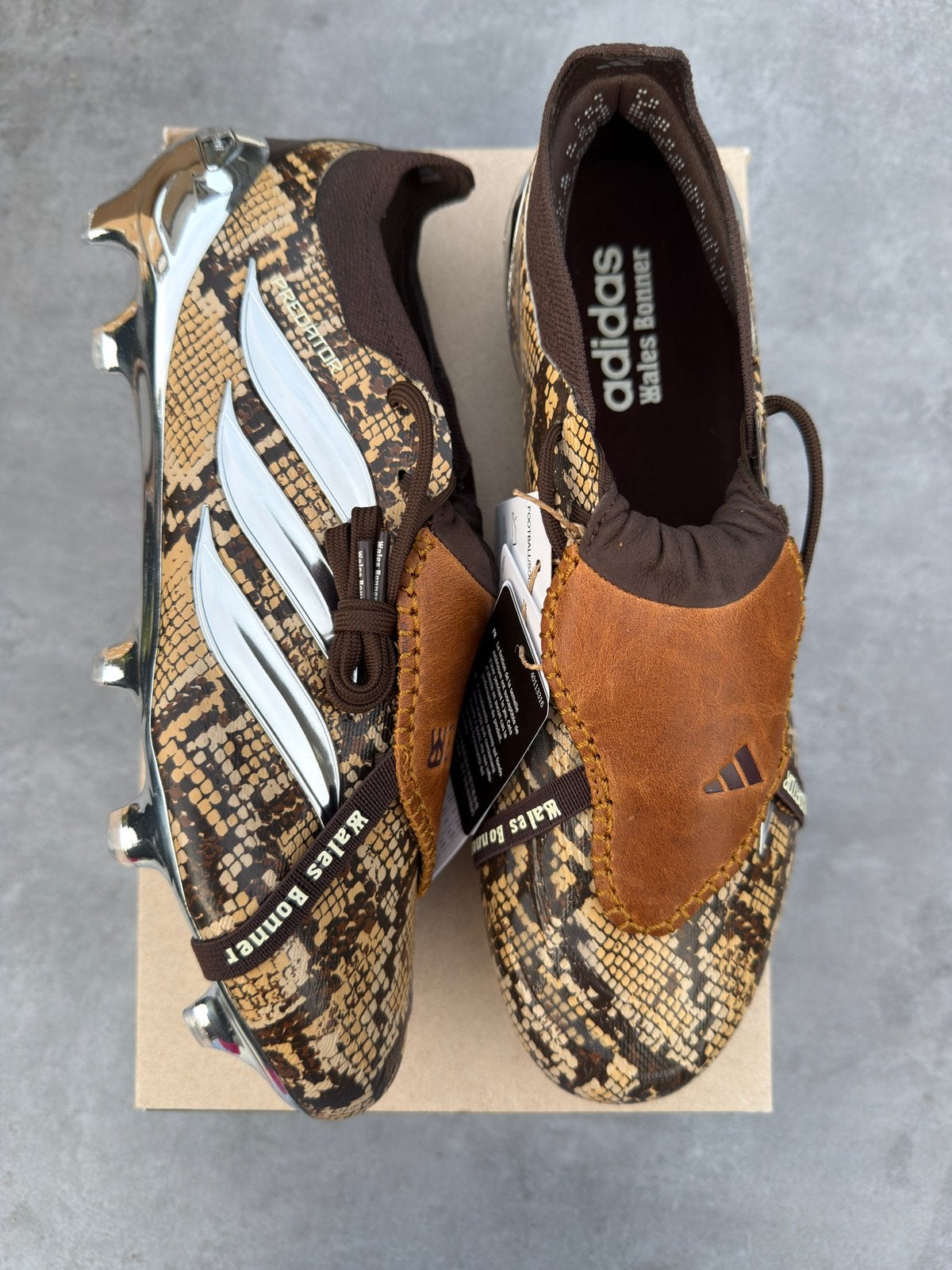 Wales Bonner Snakeskin Adidas Predator - Maat 43 1/3, --, Bruin, Sportschoenen, Nieuw