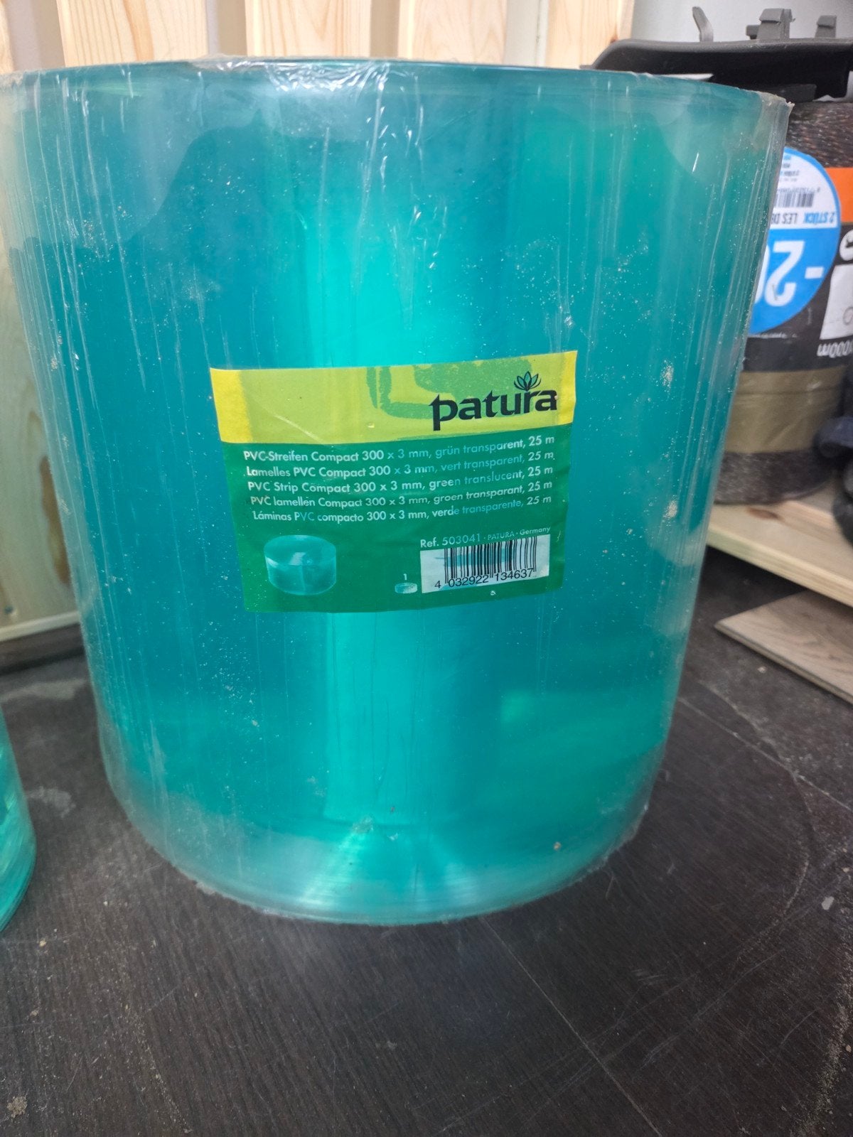 Patura PVC lamellen Compact 300x3mm groen transparant 25m, Ophalen, Nieuw