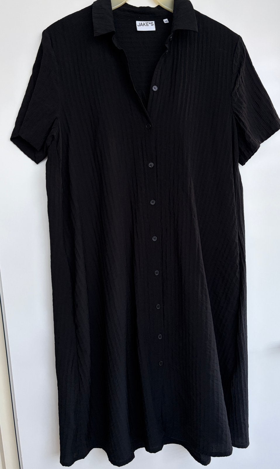 Jake’s zwarte overhemdjurk maat 38/40, Kleding | Dames, Maat 38/40 (M), Zwart, Ophalen of Verzenden, Zo goed als nieuw