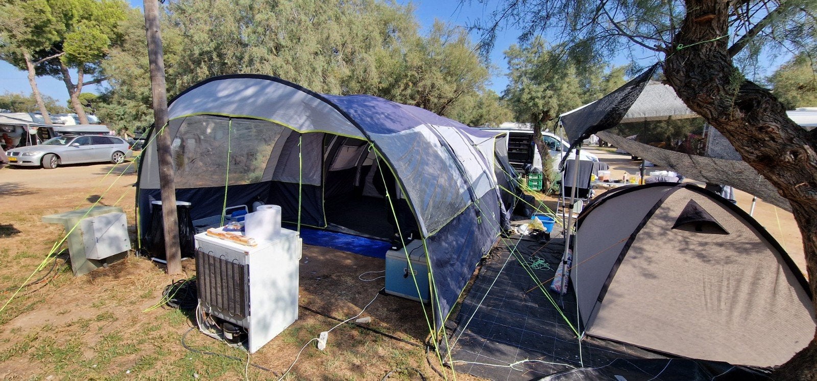 Obelink Miami 6 Easy Air tunneltent - Zo goed als nieuw, Caravans en Kamperen, Tenten, Ophalen of Verzenden, Zo goed als nieuw