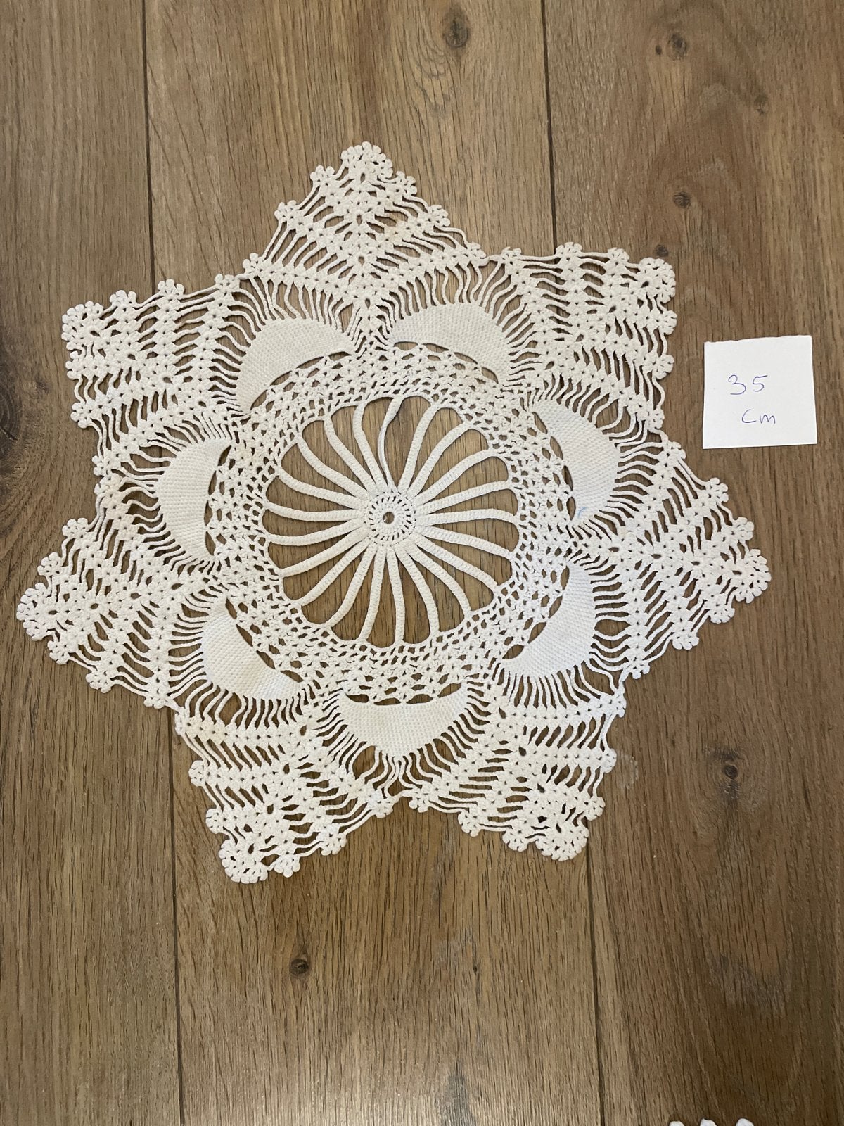 Vintage gehaakt kleedje - 35 cm, Vintage, Ophalen of Verzenden, Zo goed als nieuw, Wit