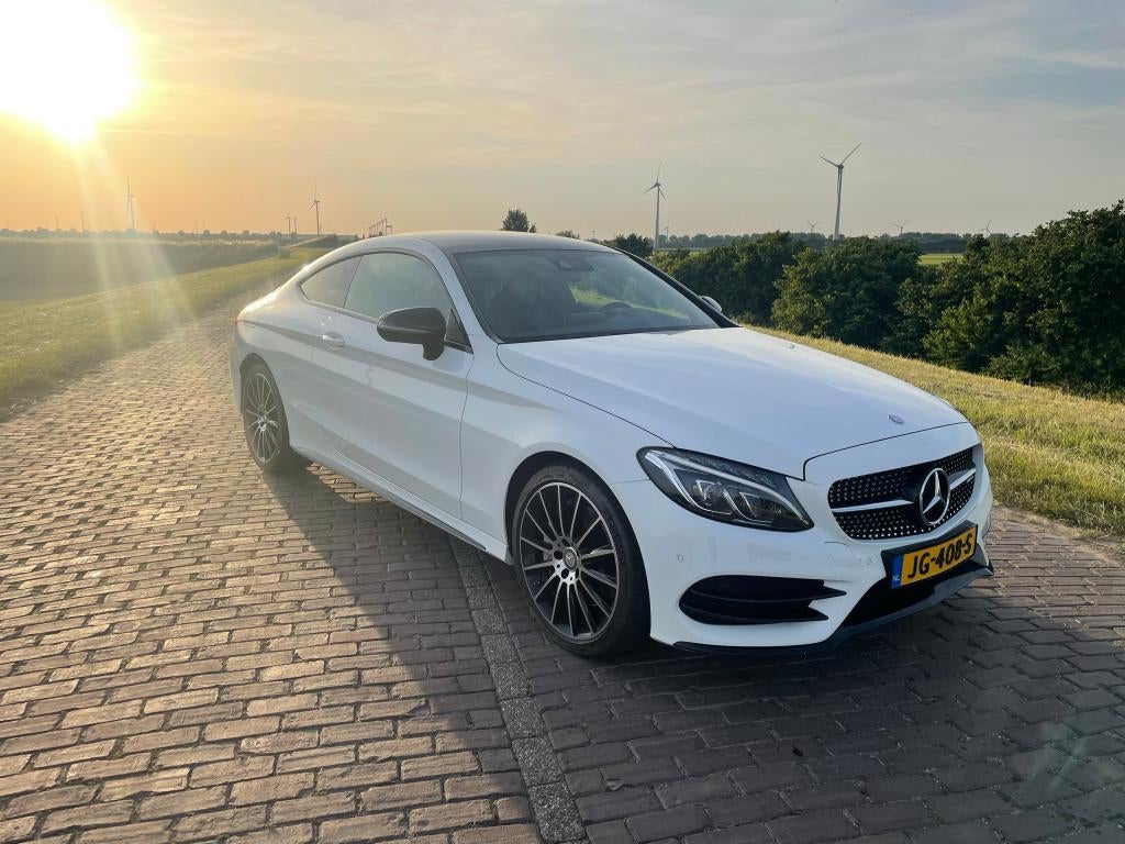 Mercedes-Benz C-Klasse Coupe, 300 Prestige AMG, Facelift, Automaat, 1800 kg, Zwart, 4 cilinders