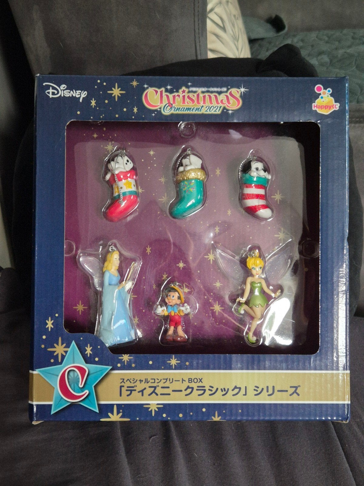 Disney Japan Happy Kuji ornamenten set Dalmatiers Pinocchio, Ophalen of Verzenden, Nieuw, Beeldje of Figuurtje
