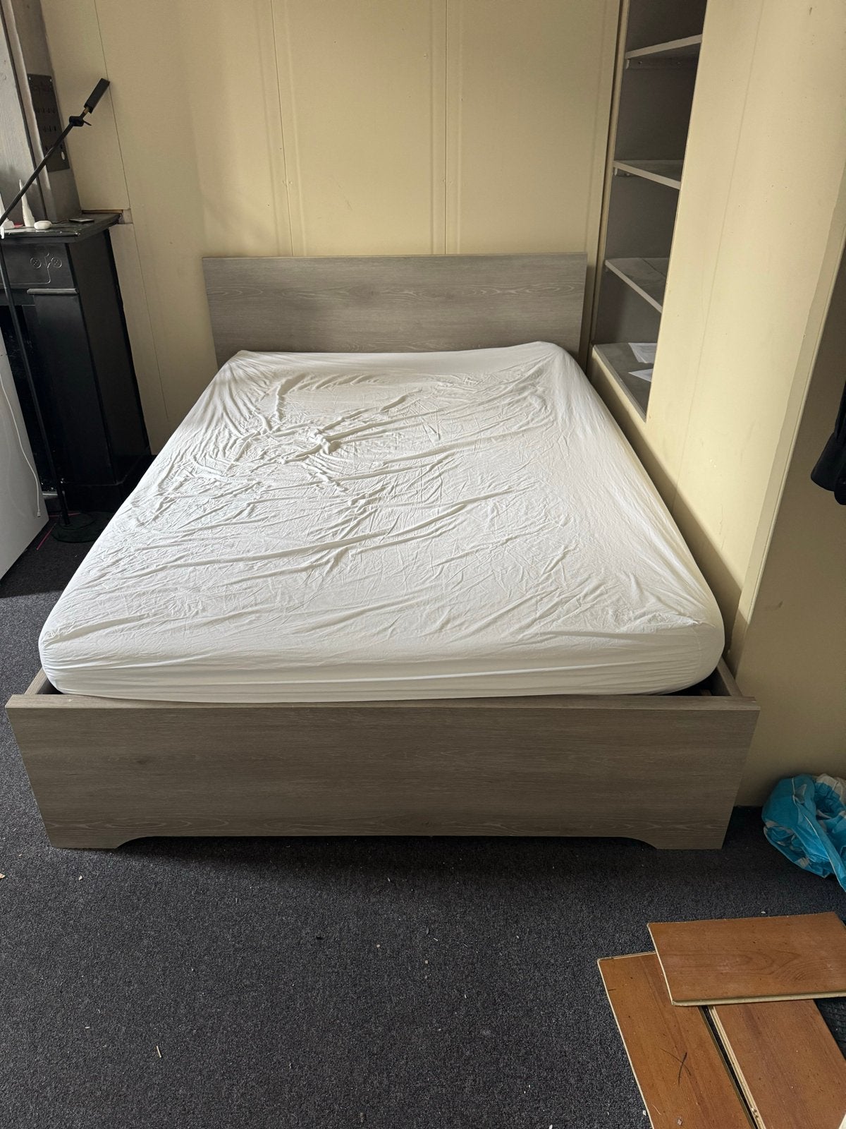 Tweepersoonsbed 200x160 cm met lades, Ophalen, Gebruikt, Tweepersoons, 200 cm