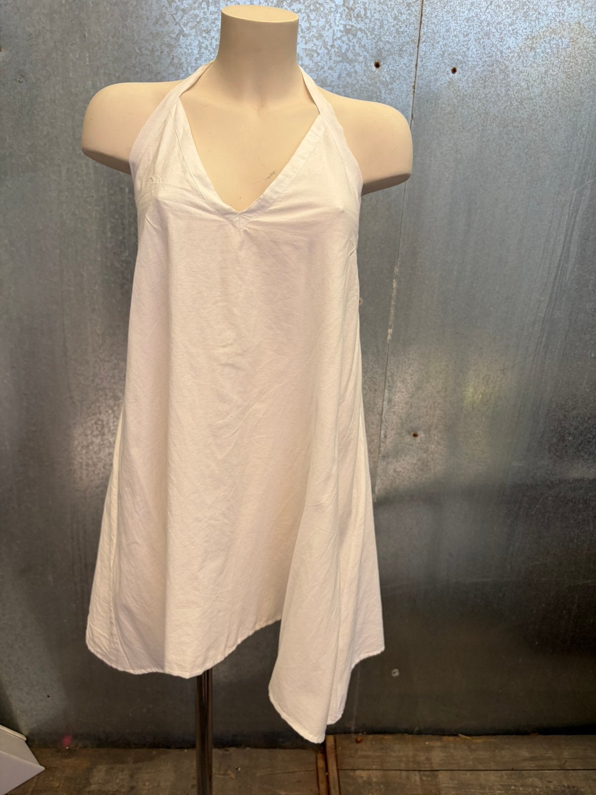 Zahara dress sea me happy halter jurk one size wit, Ophalen of Verzenden, Zo goed als nieuw, Wit, Onder de knie