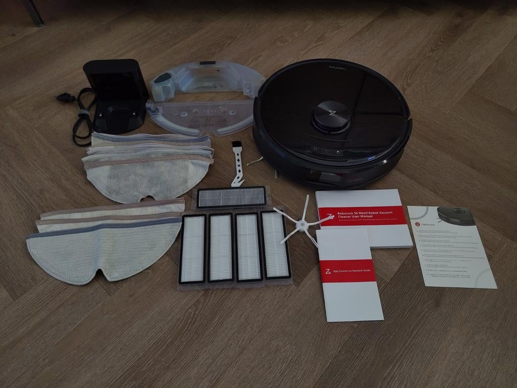Roborock S6 maxV met dweilfunctie, Witgoed en Apparatuur, Stofzuigers, Gebruikt, Robotstofzuiger, Minder dan 1200 watt, Reservoir