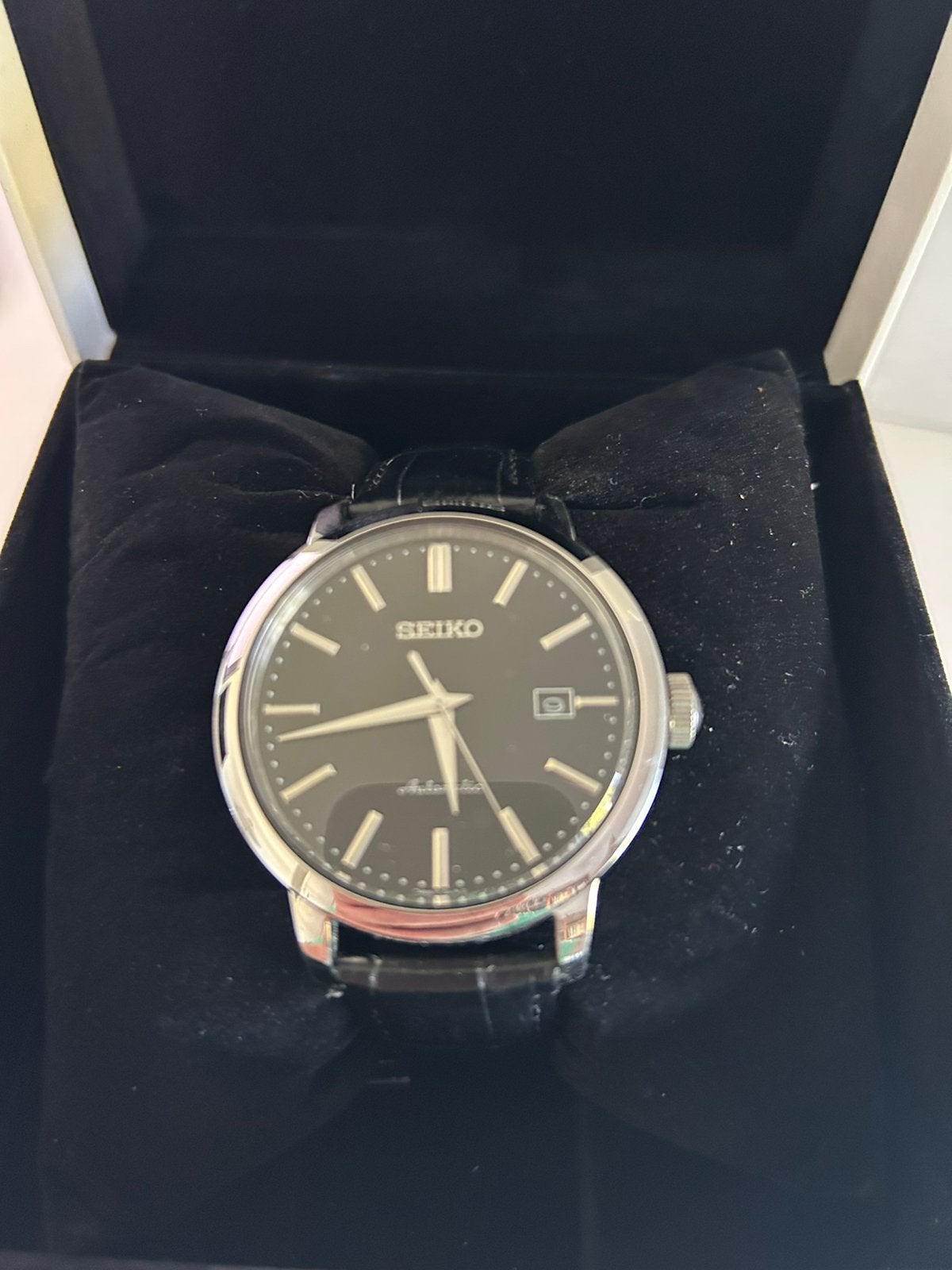 Seiko Automatic SRPA27K1, Seiko, Leer, Staal, Polshorloge