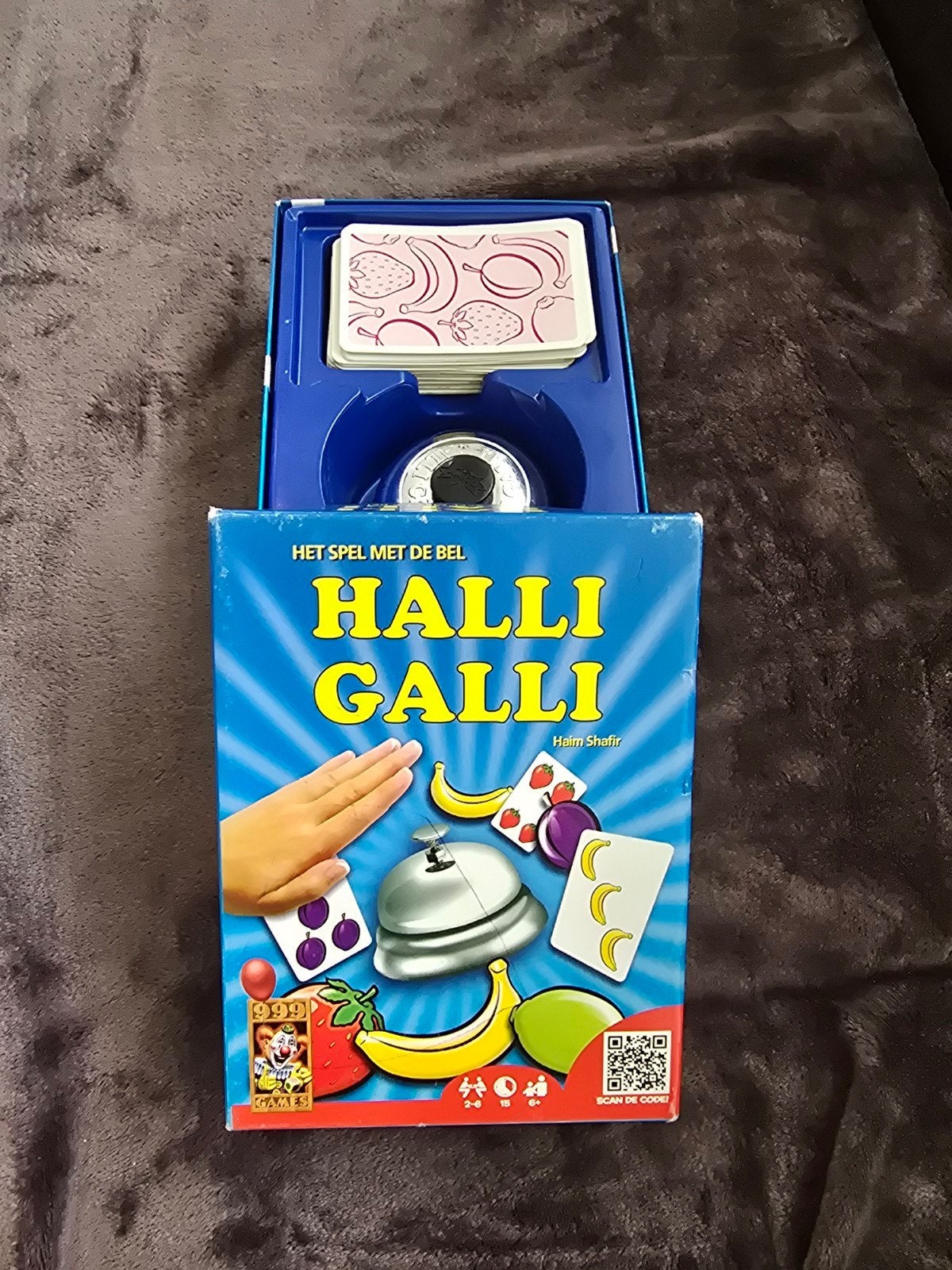 Halli Galli - Het snelle kaartspel met de bel, Vijf spelers of meer, Ophalen of Verzenden, Gebruikt, 999 Games
