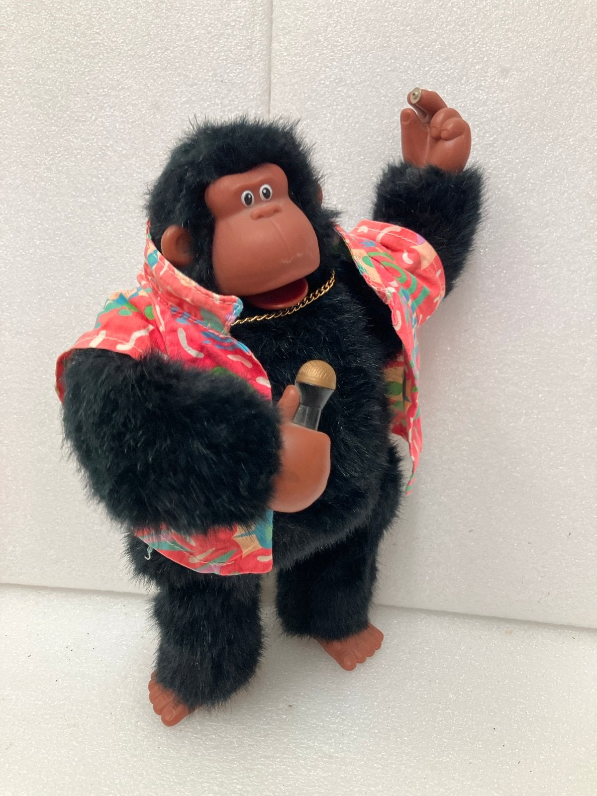 Zingende en Dansende Gorilla Knuffel, Gebruikt, Met geluid, Zwart, Ophalen of Verzenden