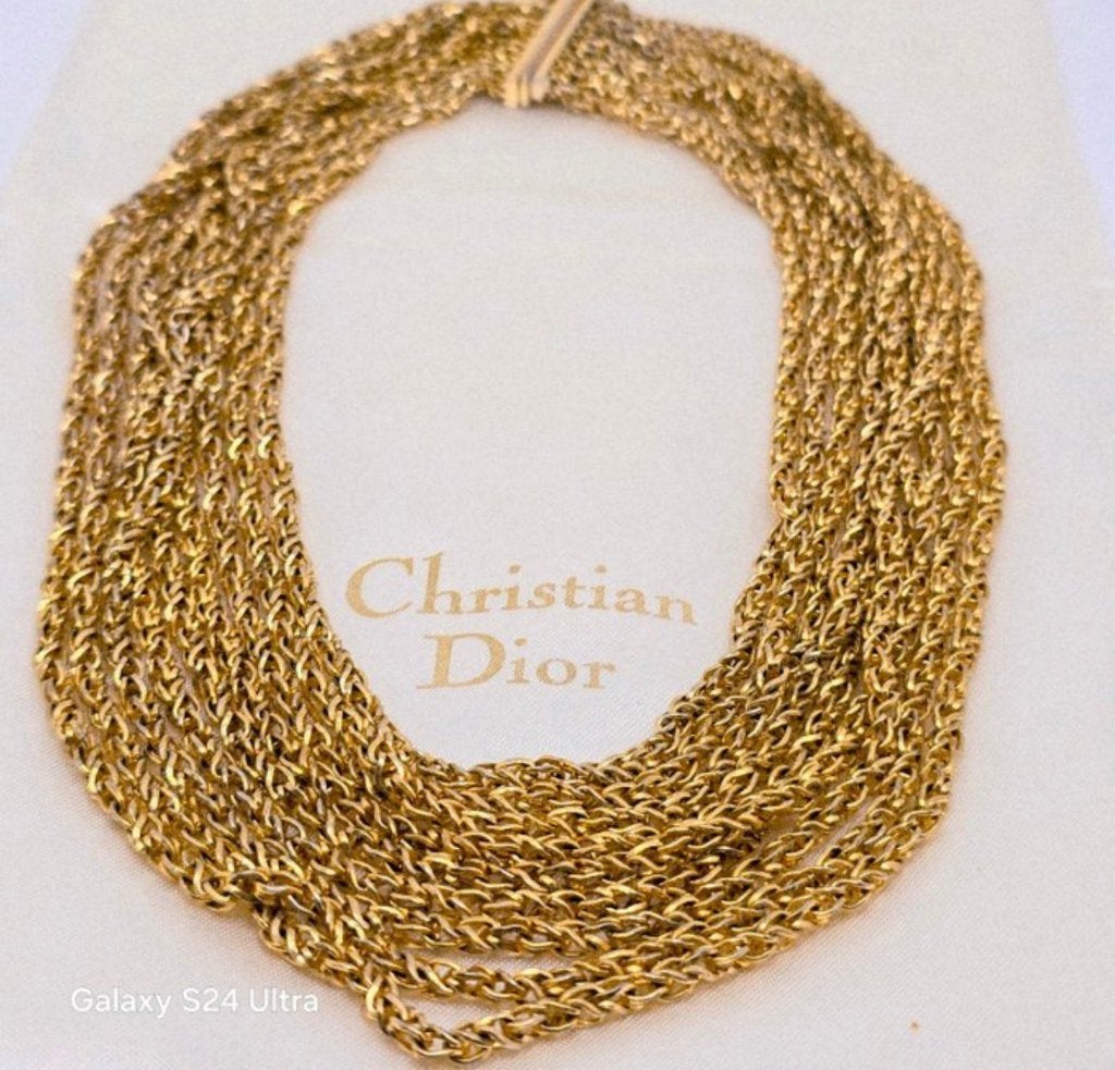 Vintage DIOR  hals ketting – Christian Dior 1968, Sieraden, Tassen en Uiterlijk, Antieke sieraden, Ophalen, Overige materialen