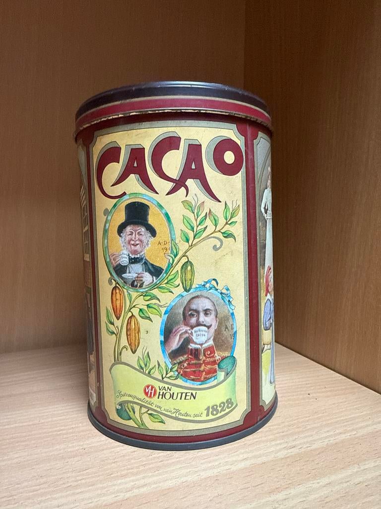 Blik van Van Houten Cacao, Verzamelen, Blikken, Ophalen of Verzenden, Gebruikt, Overige, Overige merken