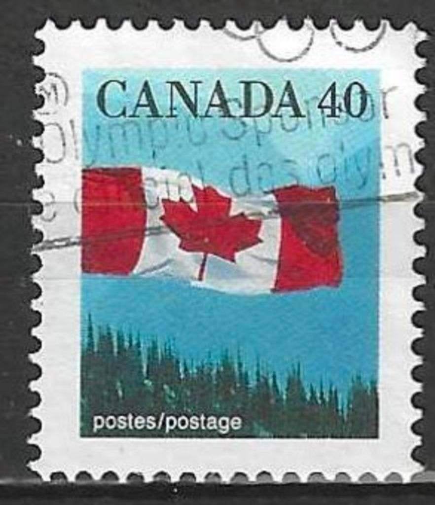 Canada 1990 - Yvert 1168 - Nationale Canadese vlag (ST), Verzenden, Gestempeld, Noord-Amerika