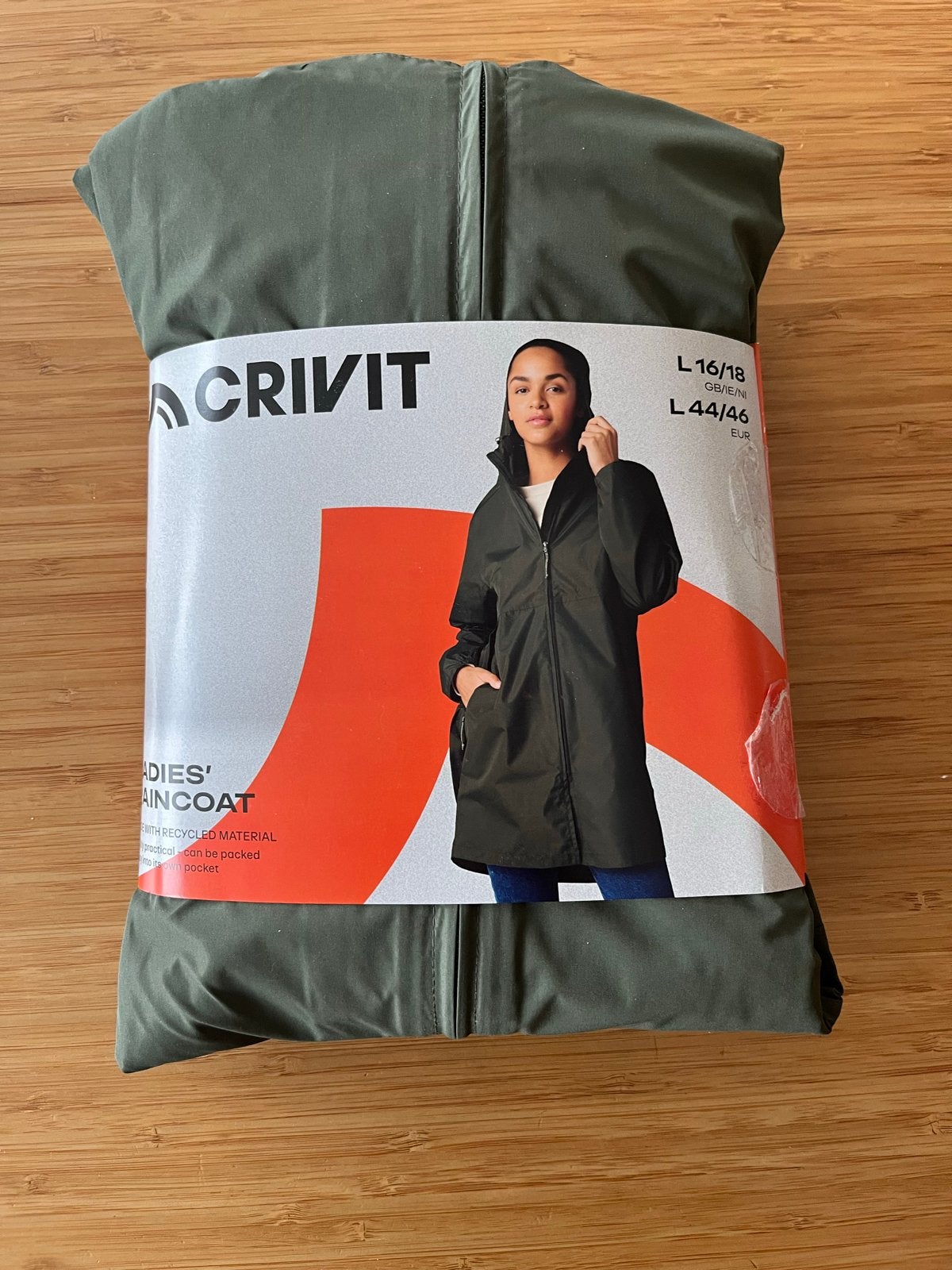 Crivit Dames Regenjas - Nieuw met label - Maat L 44/46, Ophalen, Nieuw, Maat 42/44 (L), Groen