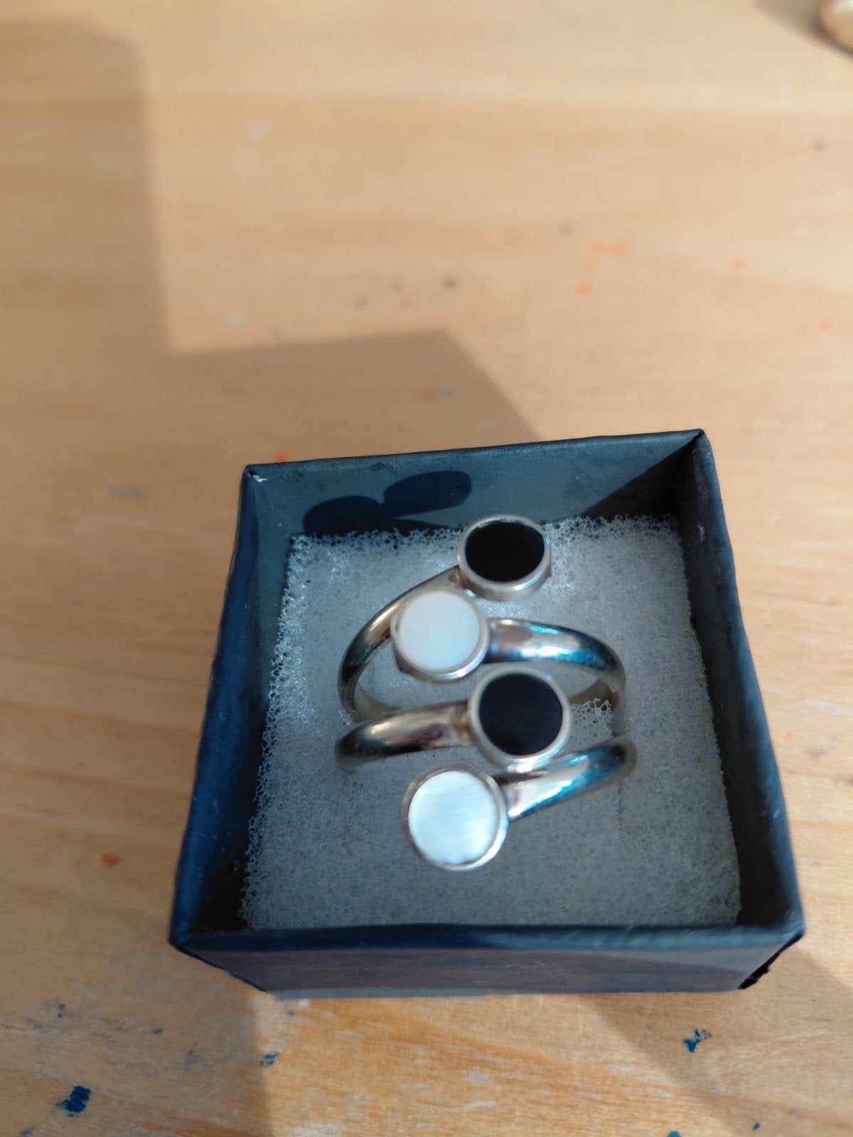 JAREN 60 POP ART ZILVEREN RING MAAT 19, Ophalen of Verzenden