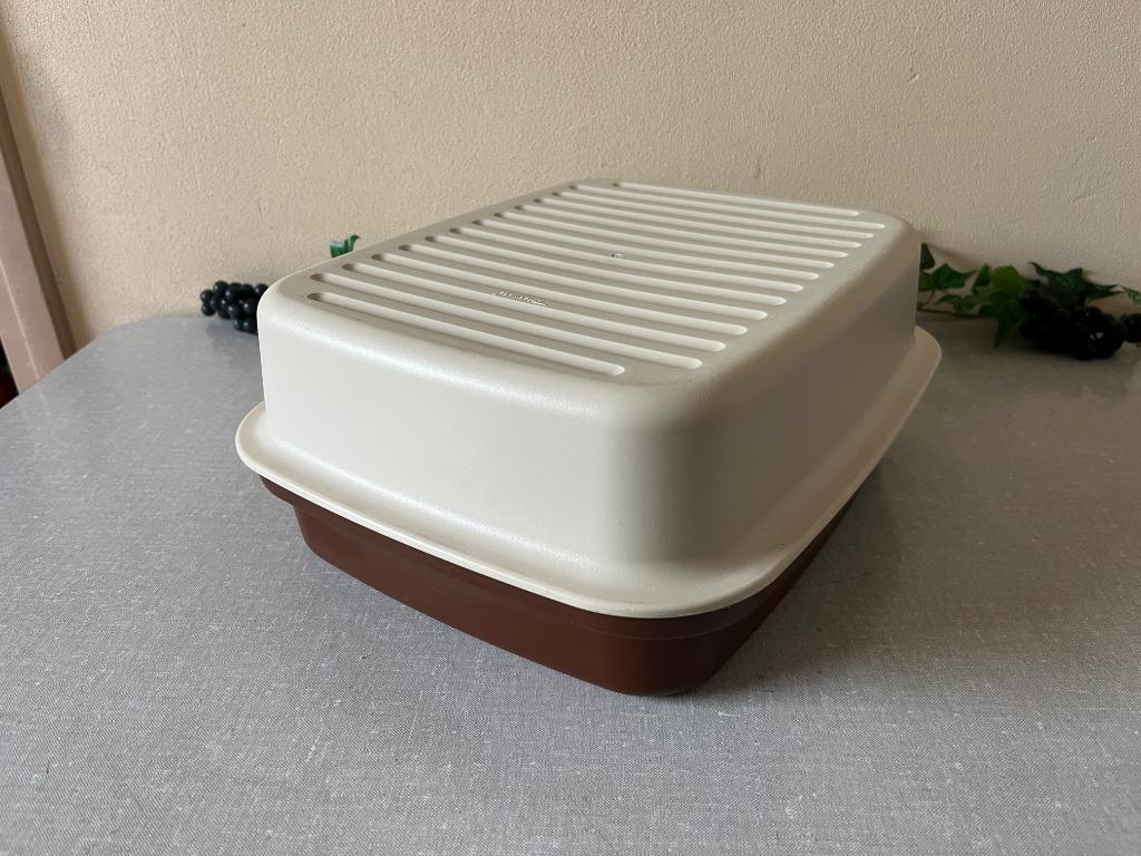 TUPPERWARE brooddoos ( grote kornuit ) brood doos BRUIN, Ophalen of Verzenden, Gebruikt, Bruin, Bak of Kom
