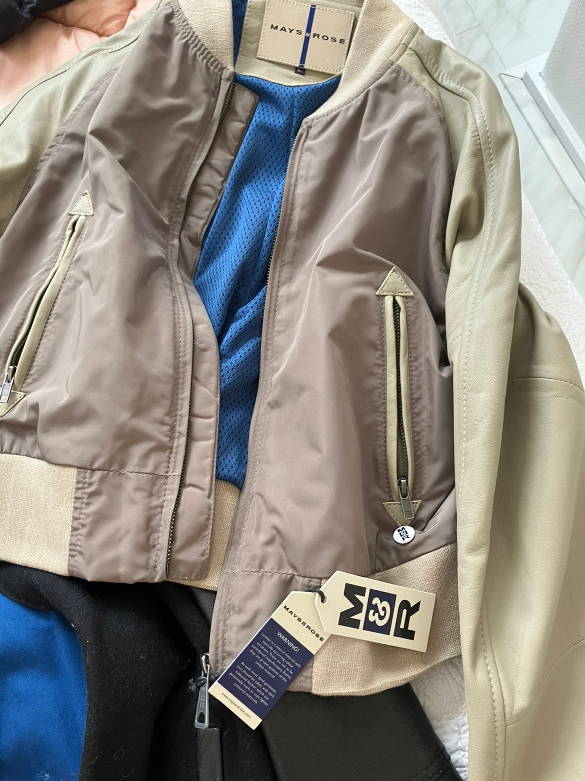 Dames bomber jack kalfsleren  mouwen NIEUW, Kleding | Heren, Ophalen, Zo goed als nieuw