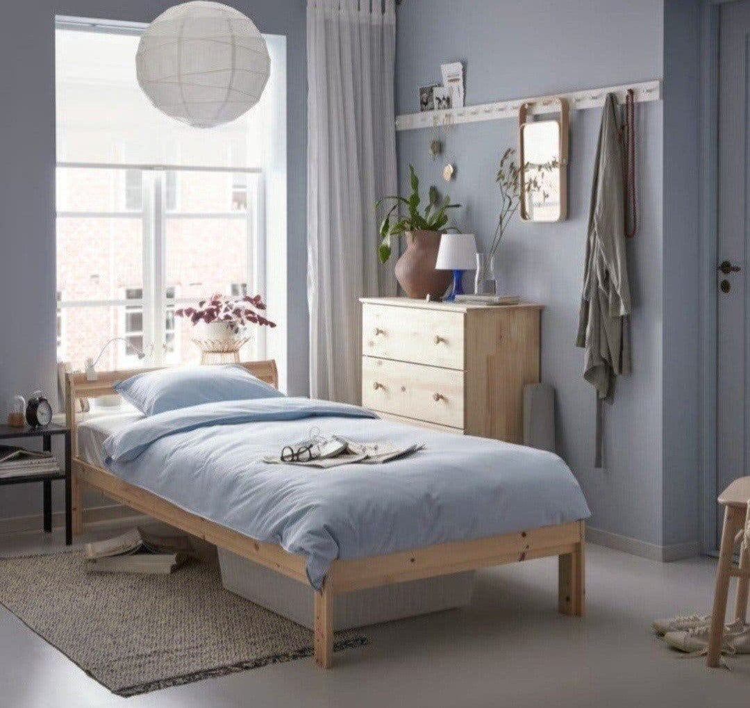 IKEA Neiden bed, 90x200, incl. lattenbodem, Ophalen, 90 cm, Modern, Scandinavisch, Zo goed als nieuw