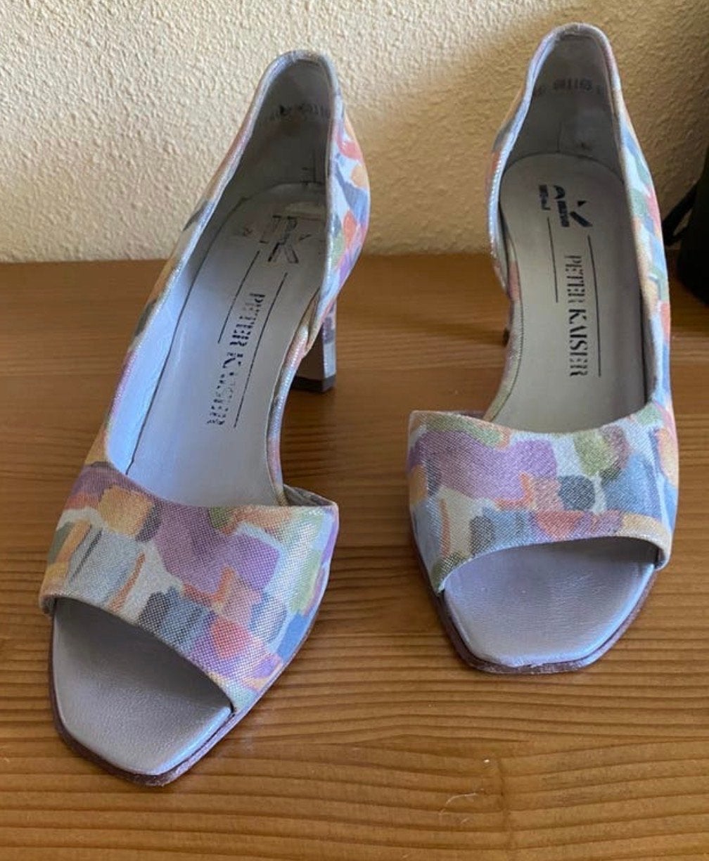 Peter Kaiser pumps met, kleurrijk patroon/mt 37,5, Pumps, Overige kleuren, Ophalen of Verzenden, Zo goed als nieuw