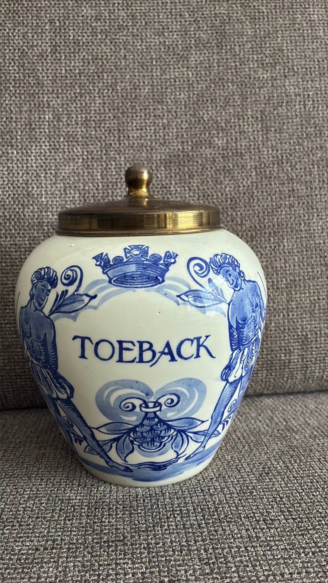 Delfts Blauw Toeback pot, Antiek en Kunst, Ophalen