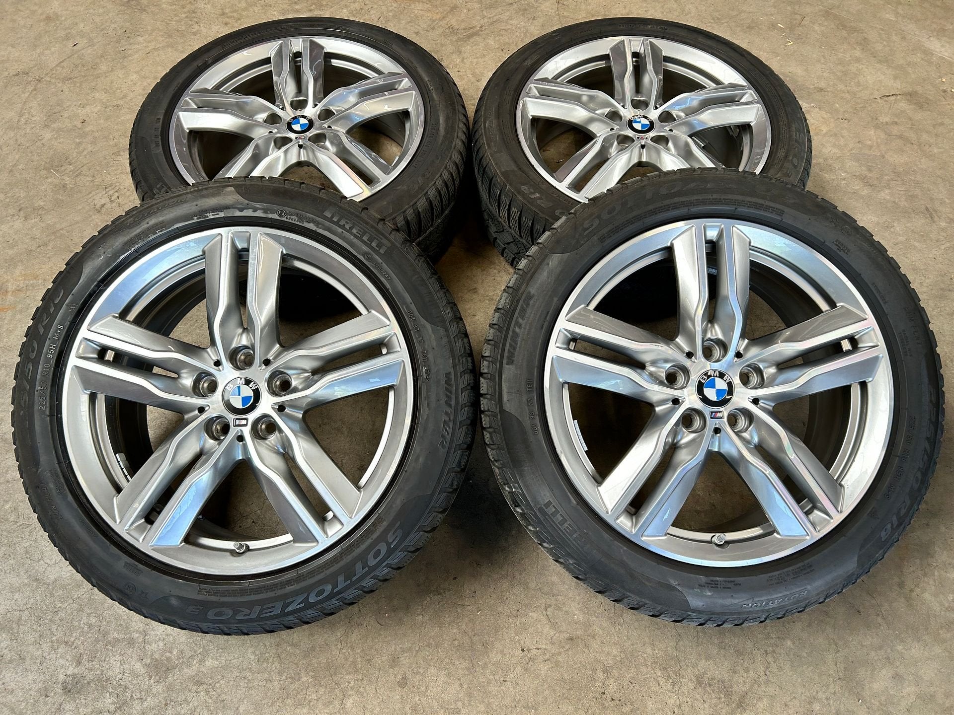 18 inch originele velgen + winterbanden BMW X1 F48 X2 F39, 18 inch, Gebruikt, -, -