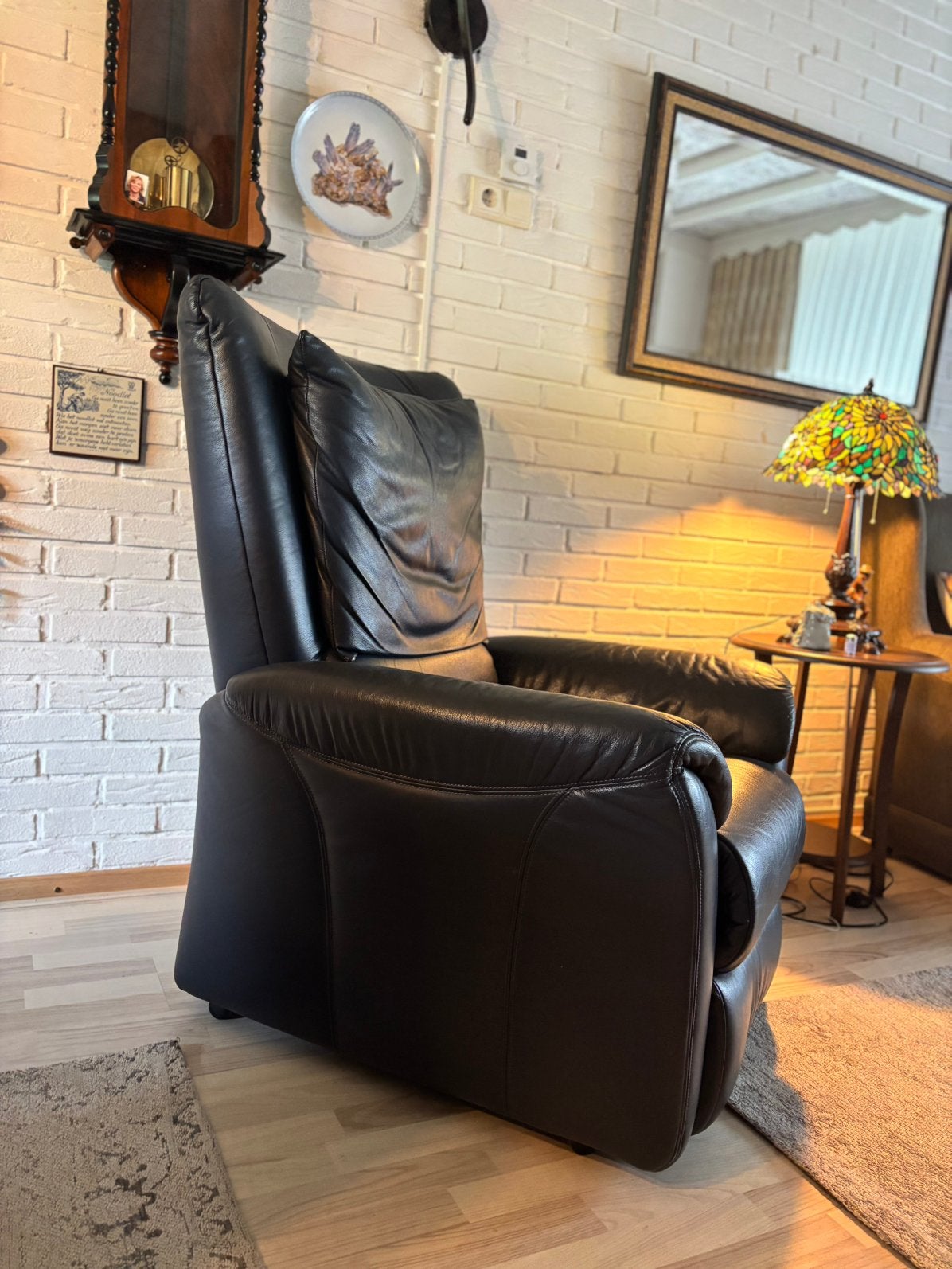 Leren Hukla relaxfauteuil | in top staat!, Ophalen, Zo goed als nieuw, 75 tot 100 cm, 50 tot 75 cm