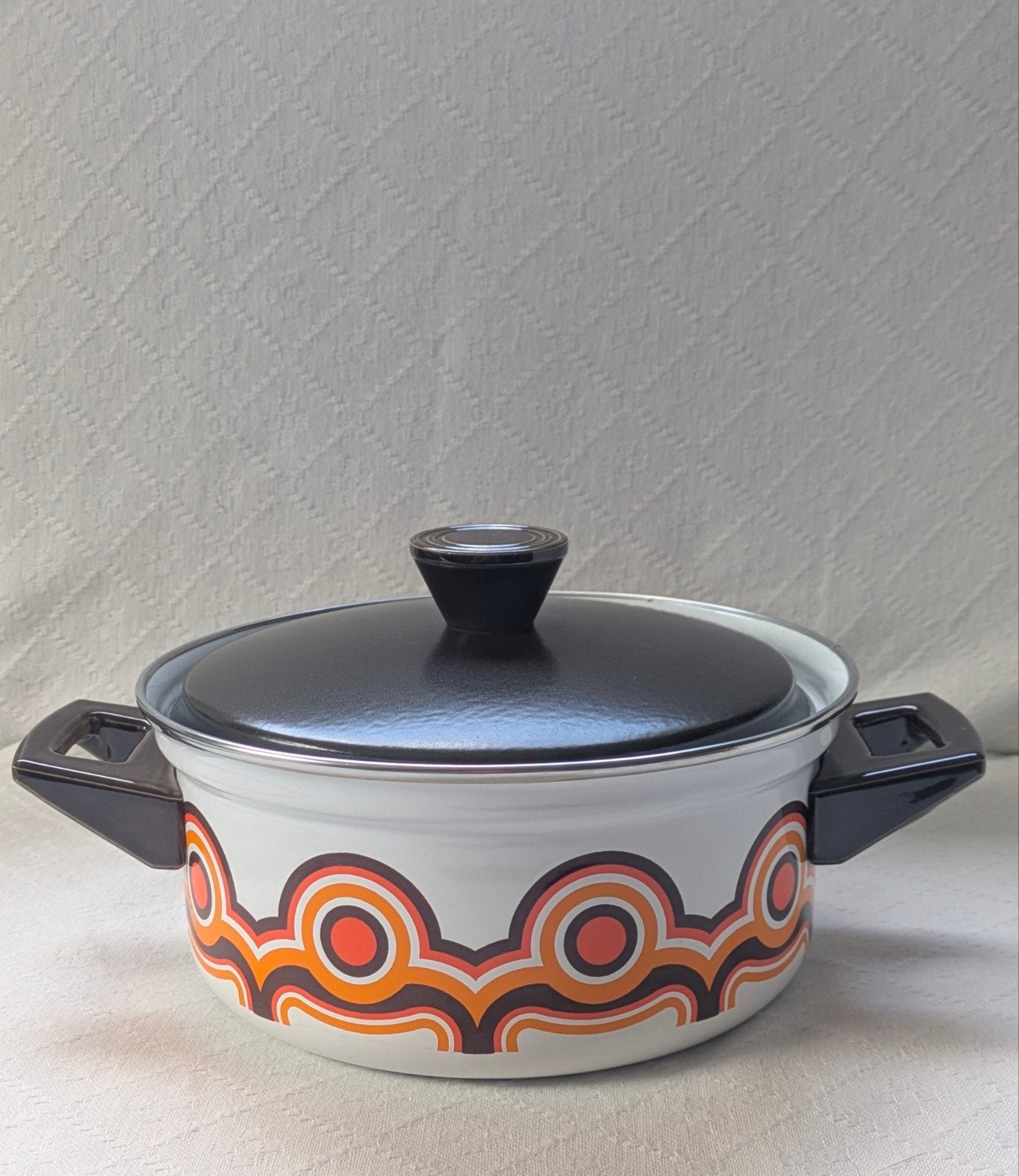 Prachtige Vintage Brabantia "Bayon" Emaille Pan - Jaren 70), Ophalen of Verzenden