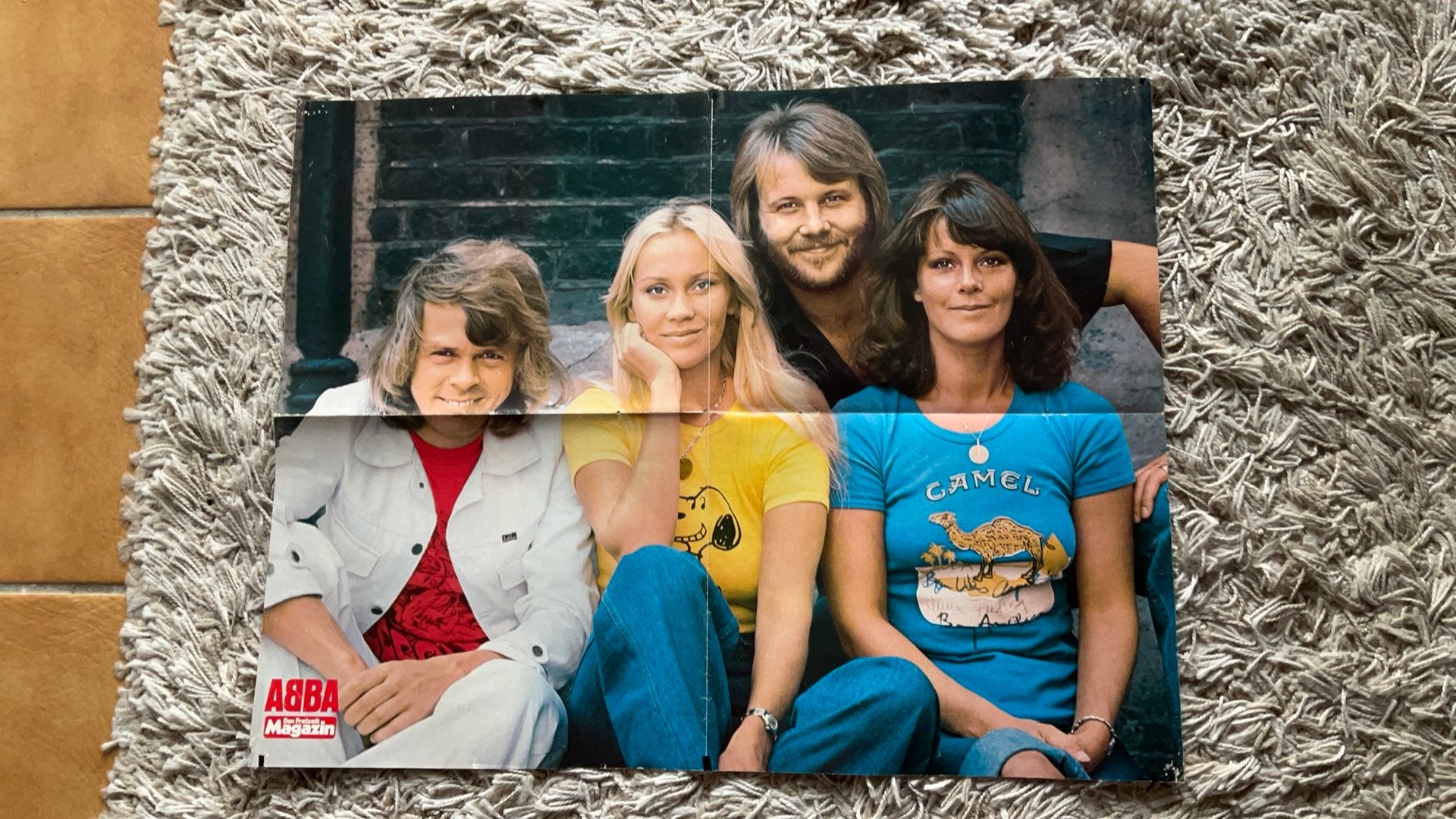 Leuke Oude ABBA Poster Uit Het Duitse Das Freizeit Magazine, Ophalen of Verzenden, Gebruikt, Poster, Artwork of Schilderij