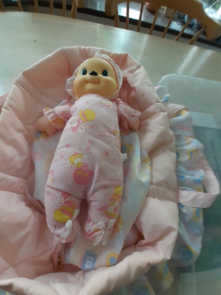 reiswiegje met pop, Kinderen en Baby's, Ophalen of Verzenden, Gebruikt, Babypop