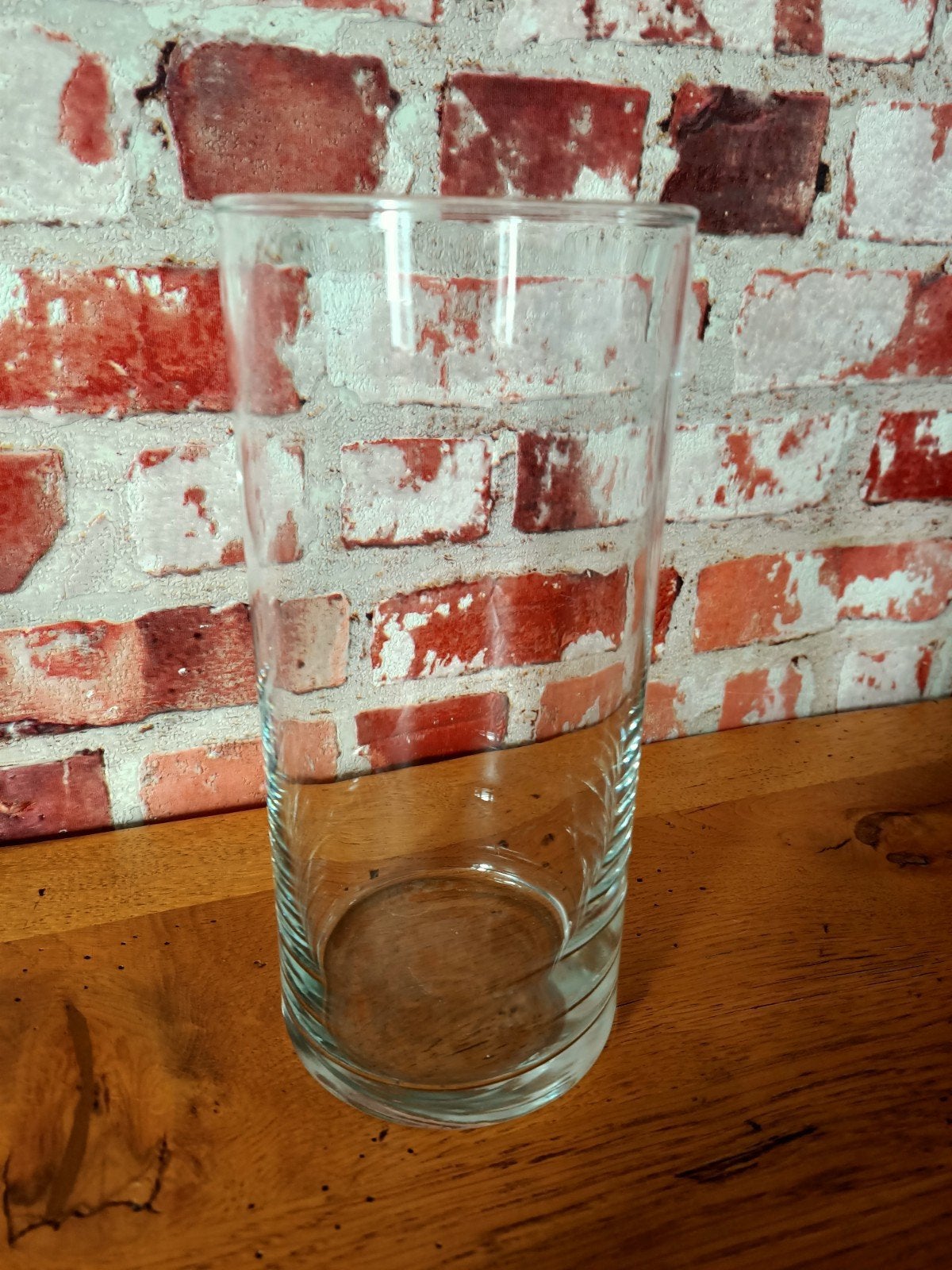 Cilinder vaas van helder glas., Ophalen of Verzenden, Zo goed als nieuw, Glas