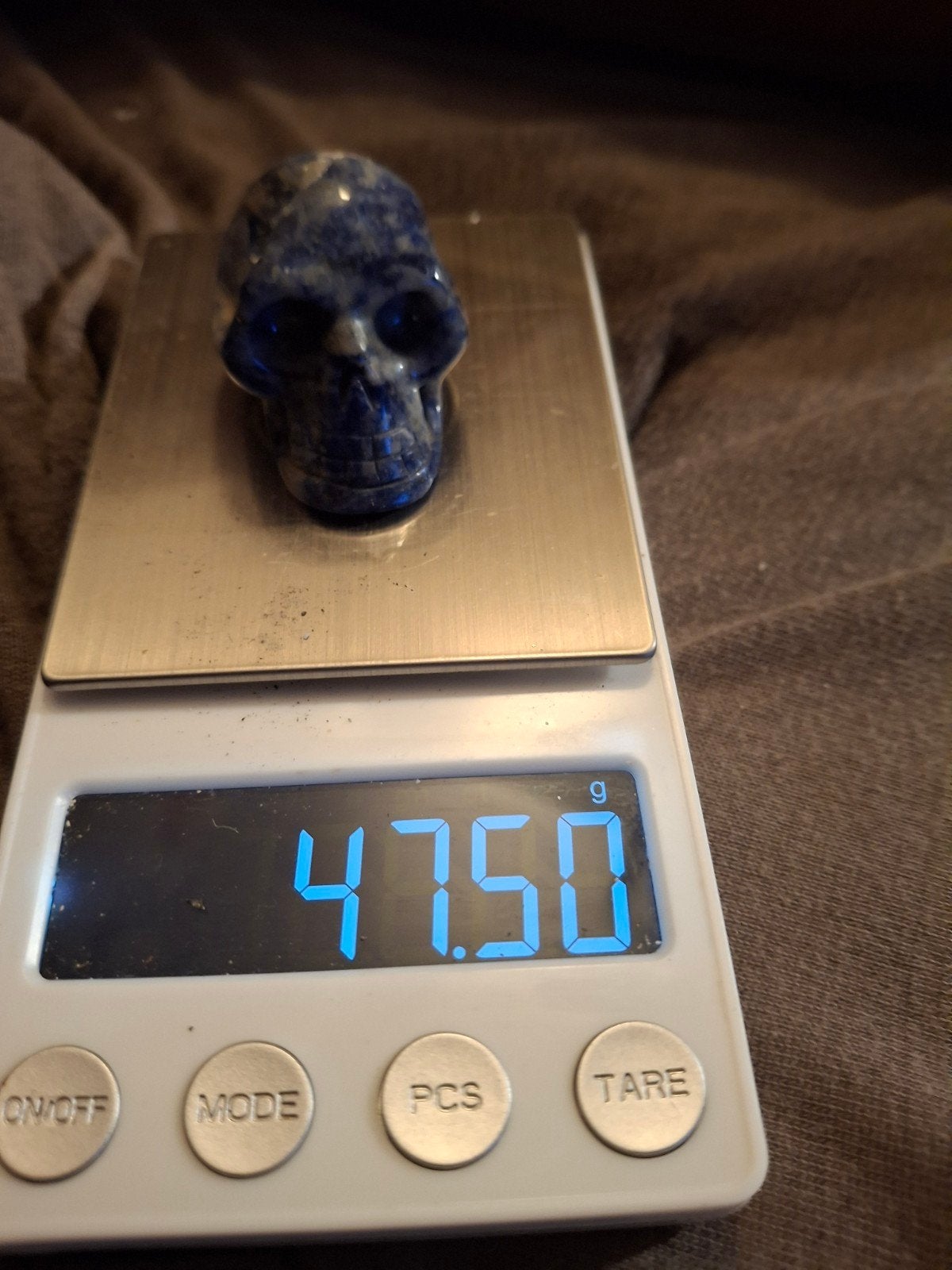 Sodaliet schedel - 47.50 gram, Ophalen, Zo goed als nieuw