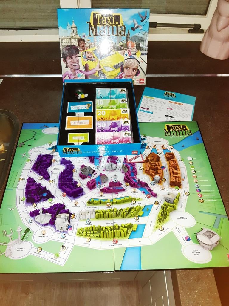 Taxi mania, Hobby en Vrije tijd, Gezelschapsspellen | Bordspellen, Ophalen of Verzenden, Zo goed als nieuw