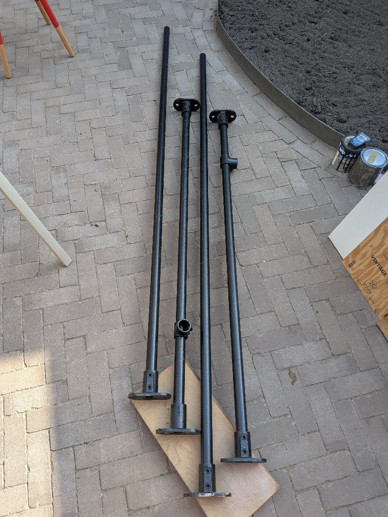 Metalen buizen met onderdelen, Ophalen, Gebruikt, IJzer